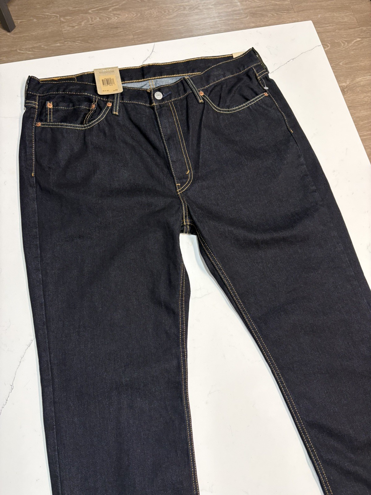 Levi’s 514 Regular Fit Zip Fly Straight Denim Jeans 38X30 Mens Dark Blue Stretch