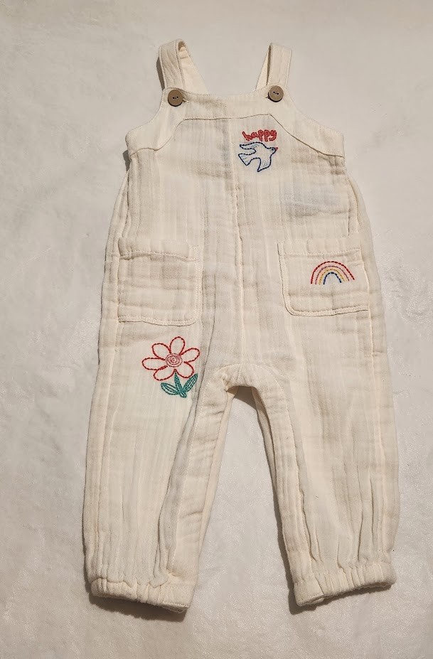 NWT Old Navy Bird Rainbow Flower Sleeveless Romper 1PC 6-12 Months Baby Girl