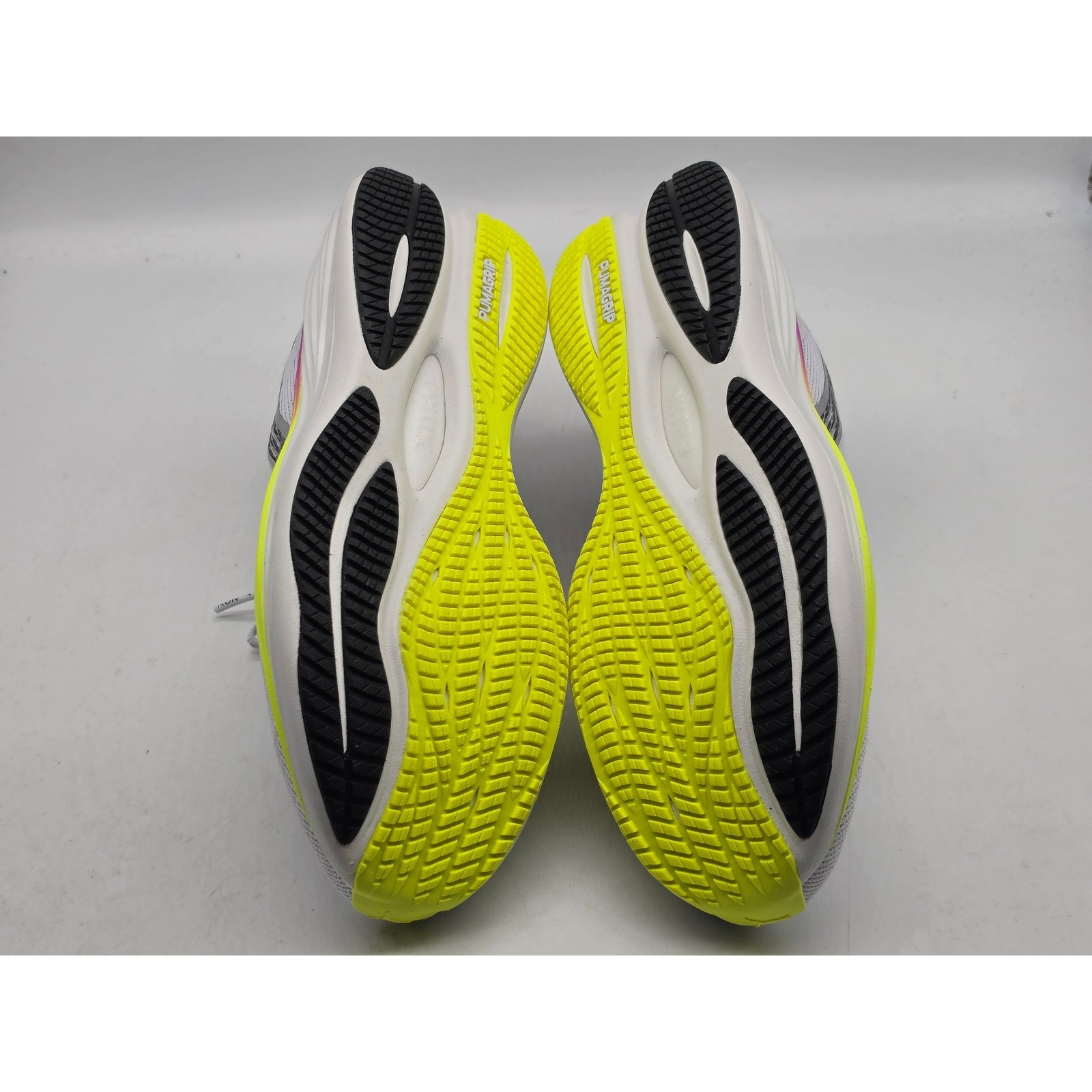 Puma Velocity Nitro 3 Men 9 White Magenta Yellow Running Shoes 377748-19