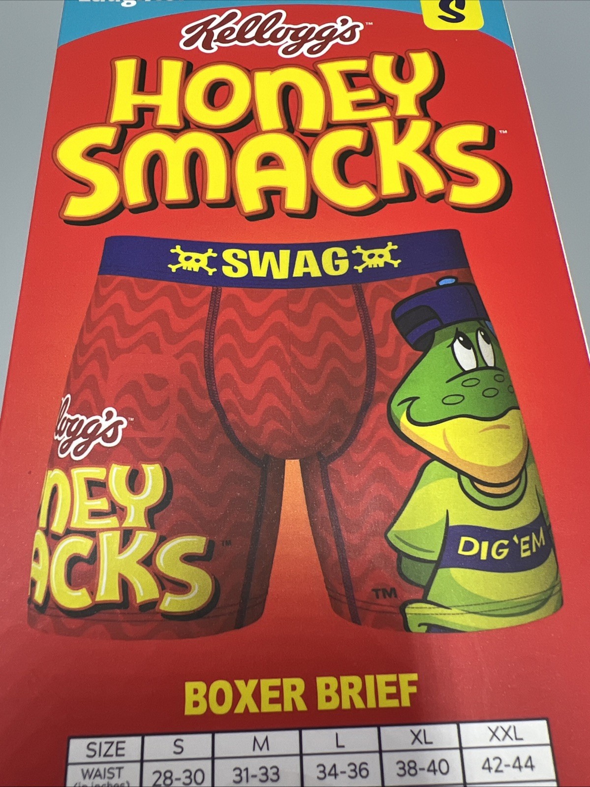 SWAG Kellogg’s Honey Smacks Cereal Frog Boxer Brief. 1 Boxer Brief, Sz S, 28-30″