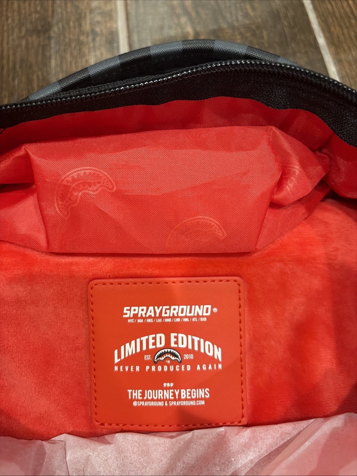 Sprayground One Piece TREASURE HUNT Backpack New Black Bookbag School Bag Rare