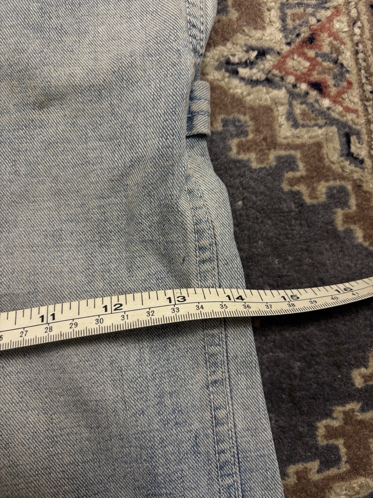 Maxon Baggy Cargo Jeans Y2K Vintage Wide Leg Light Wash Denim L