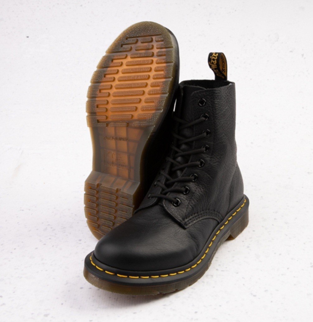 NIB Dr. Martens 1460 Black Leather Combat Utility Boots W5 Lace Up 8 Eye New