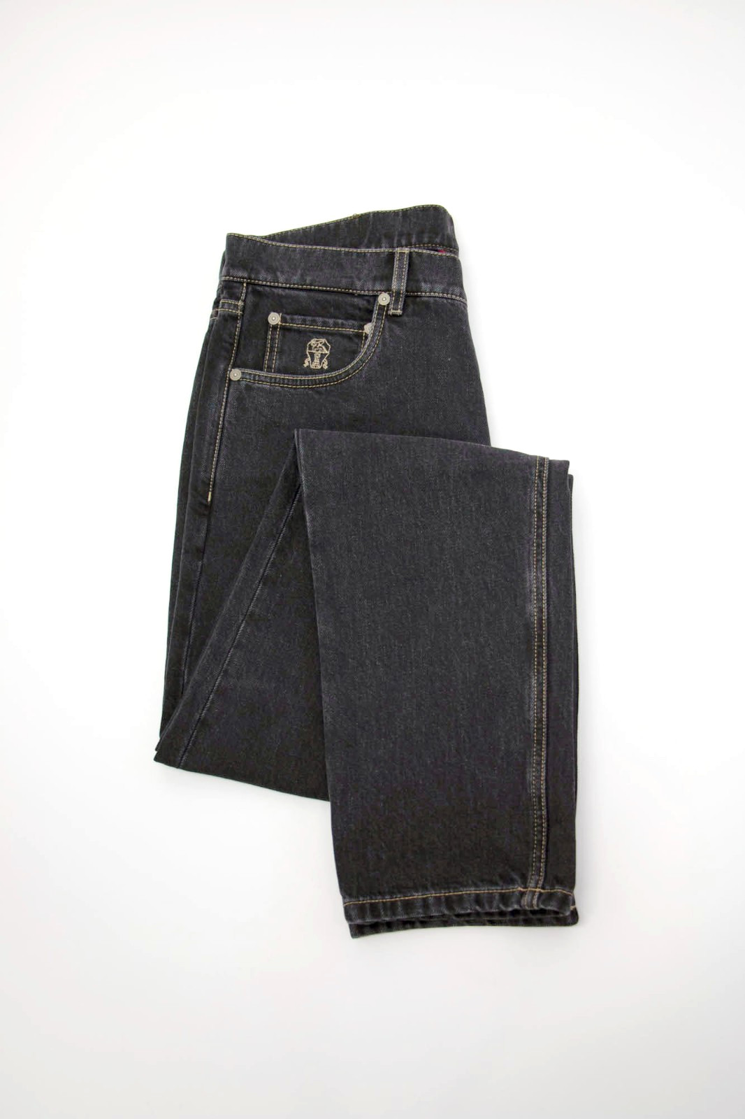 NWT $1250 Brunello Cucinelli Men’s Jeans With Logo Accents Size 46/ 30US A262