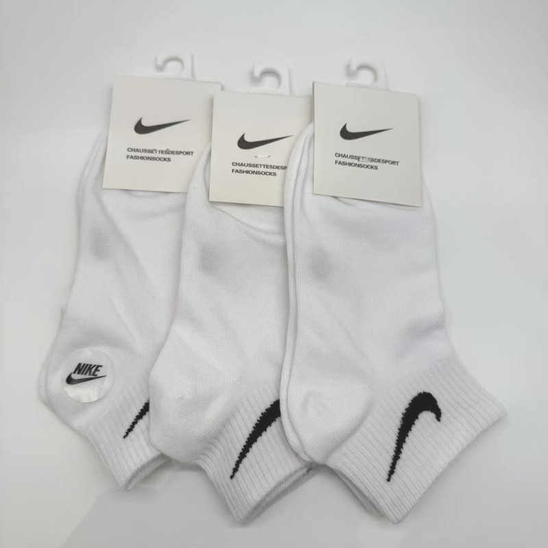 3Pair CHAUSSETTES DE SPORT White Low-Cut Ankle Socks Size M