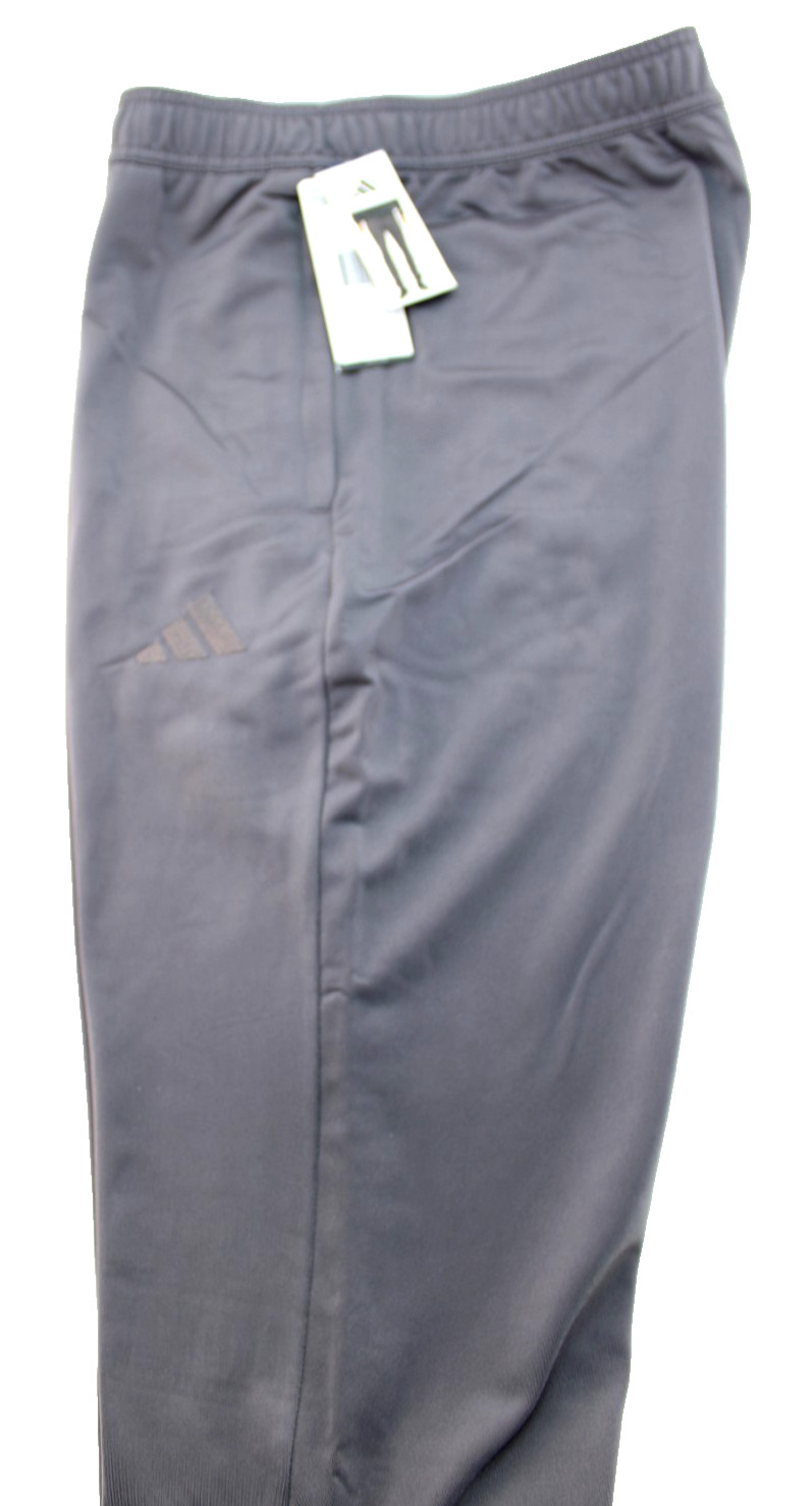 NWT ADIDAS Tricot Men’s XXL Gray / Gray Embroidered Logo 12″ Leg Zip Track Pant