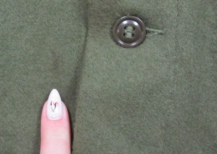 Vintage 50s US Army OG-108 Wool Cold Weather Field Shirt (L) Korean War 1952