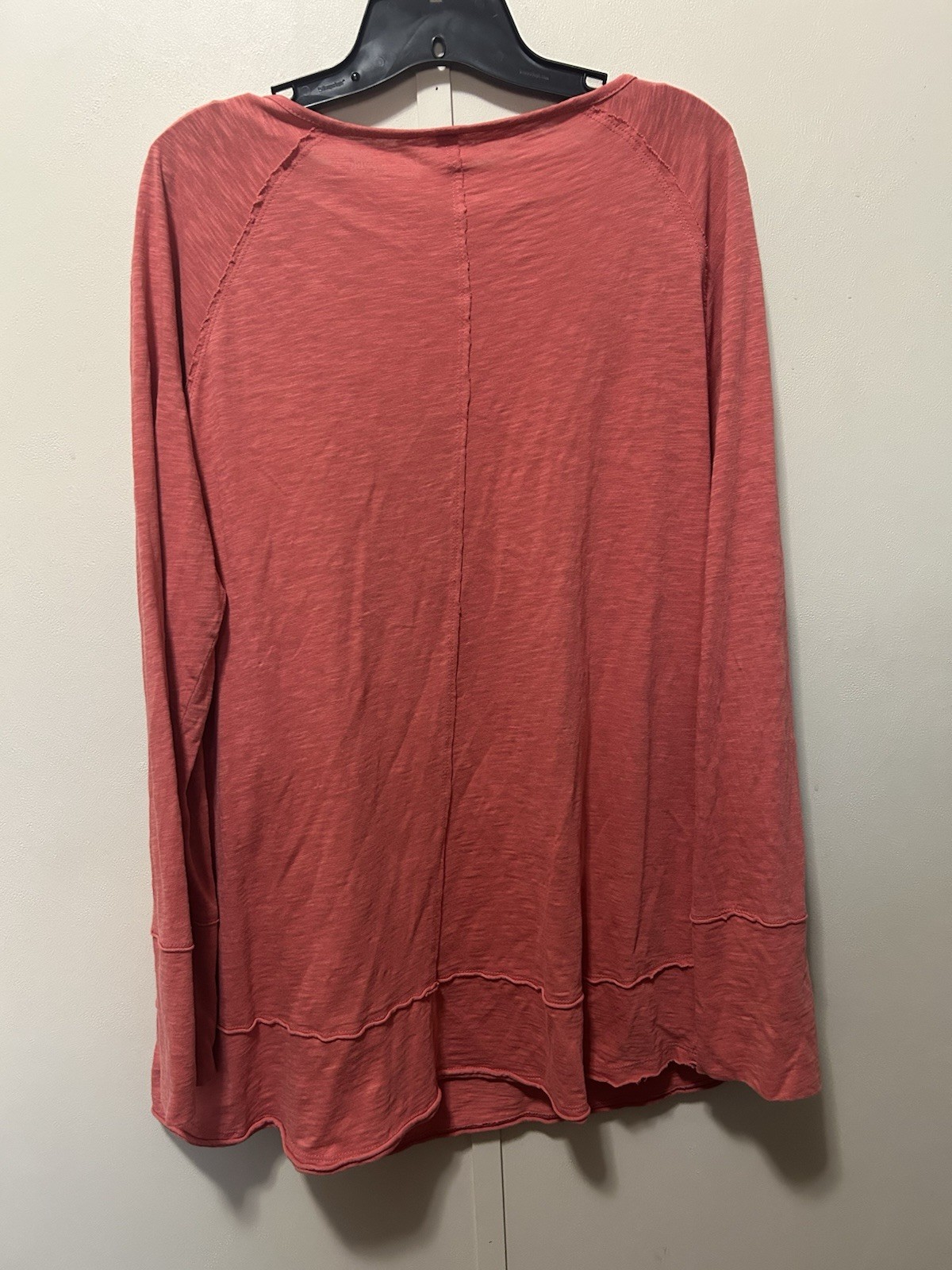 Soft Surrounding Long Sleeve Clasp Up Coral Top Size XL FLAW