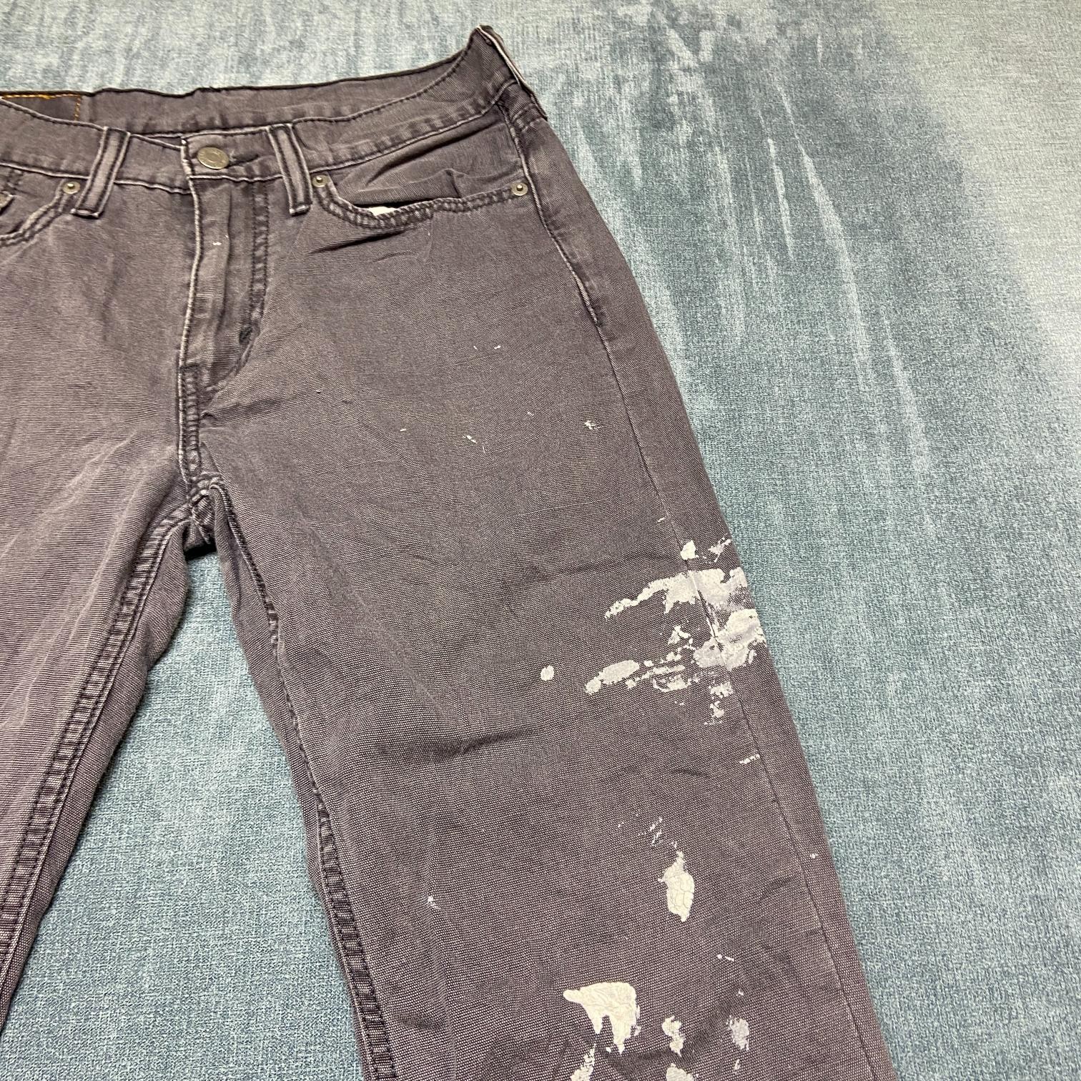 Levi’s 514 Jeans Mens 29×30 Gray Denim Everyday Wear Light Wash Straight Fit