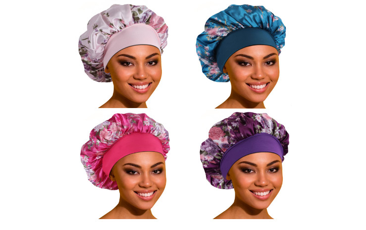 Satin Bonnet Hair Bonnet for Sleeping Large Silk Bonnets (3-4-6) Packs