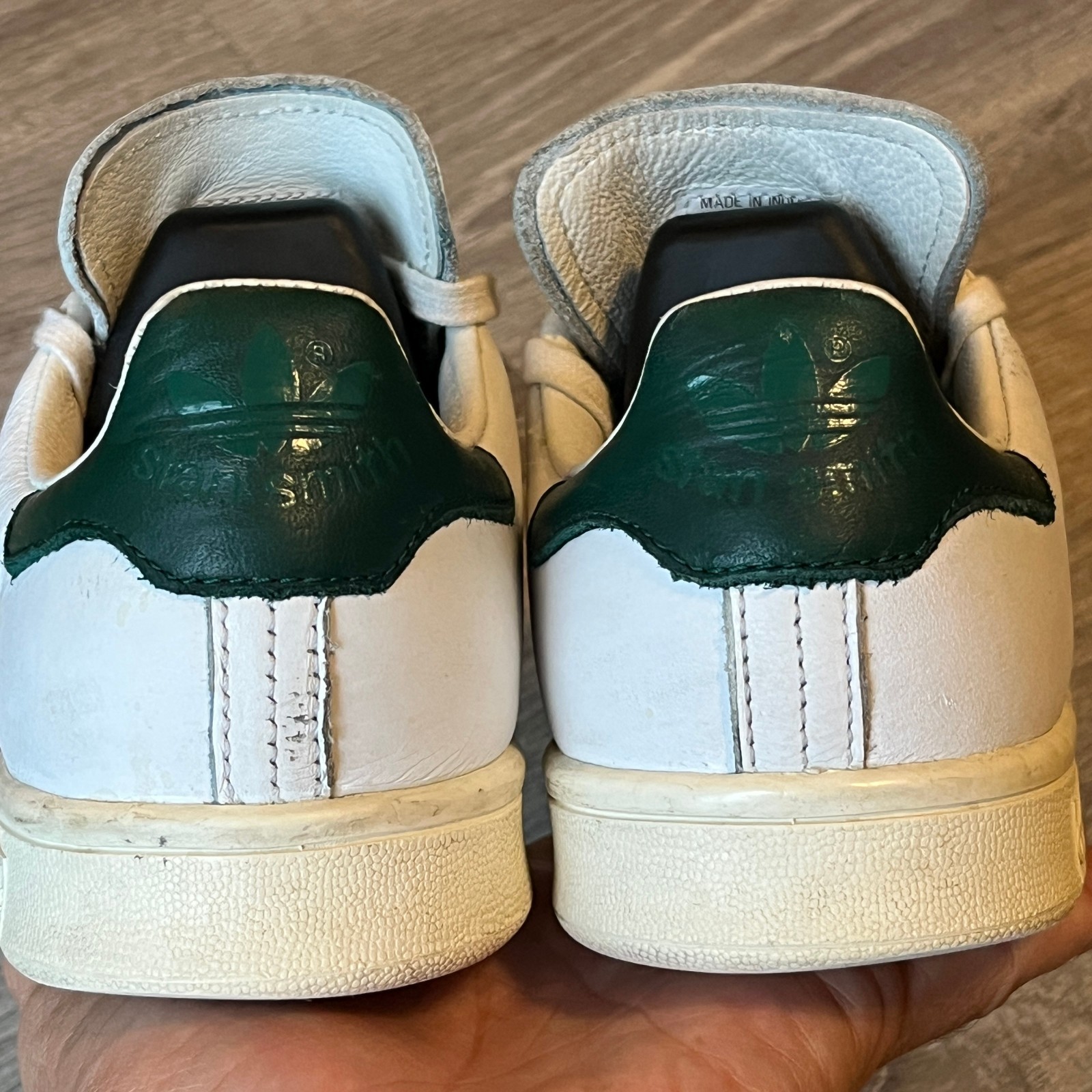 Adidas Stan Smith Tennis Sneakers White Dark Green Womens 6 Mens 5 EU 37 1/3