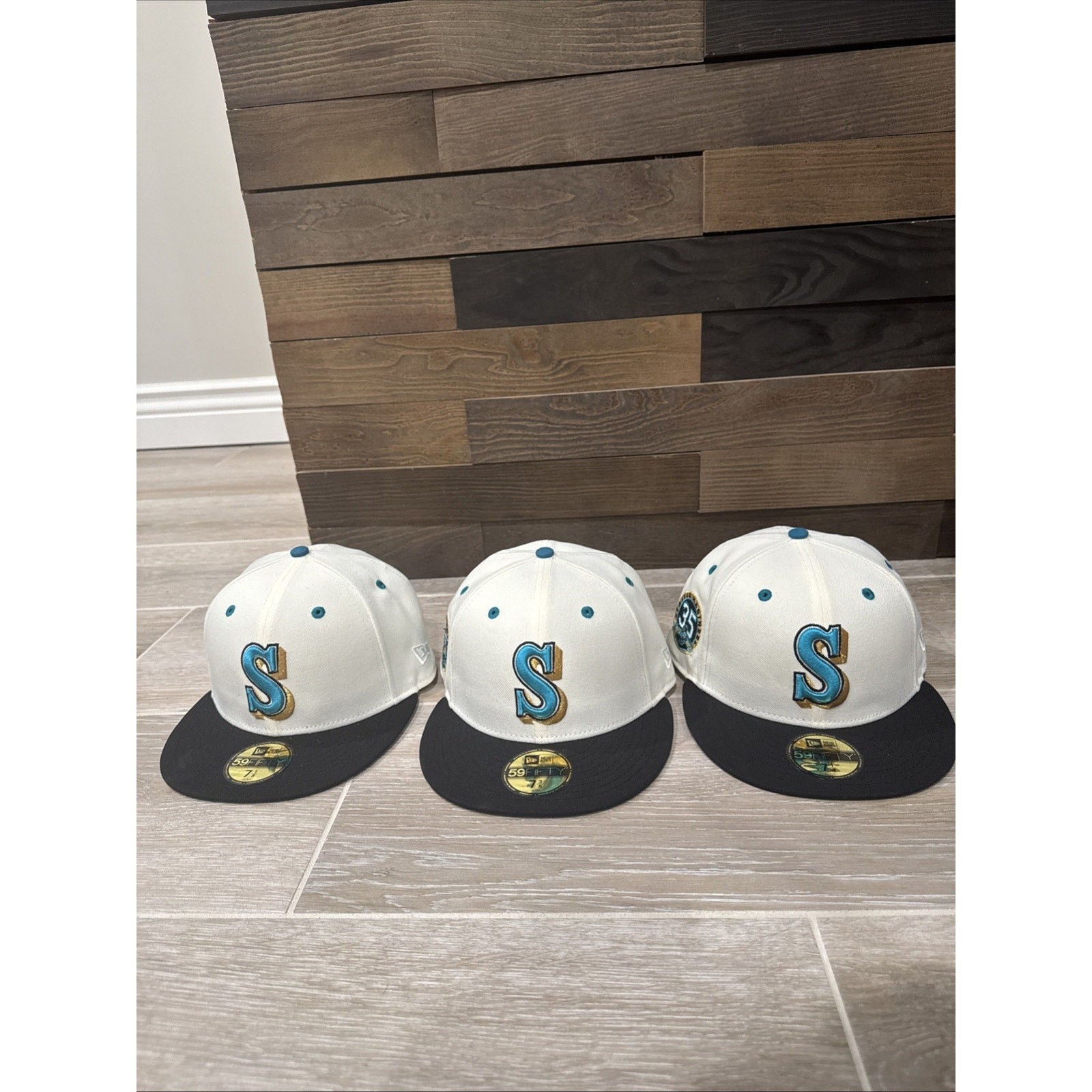 Hat Club 35th – Seattle Mariners Tropics 7 1/2 3/8 1/4 New Era White Teal