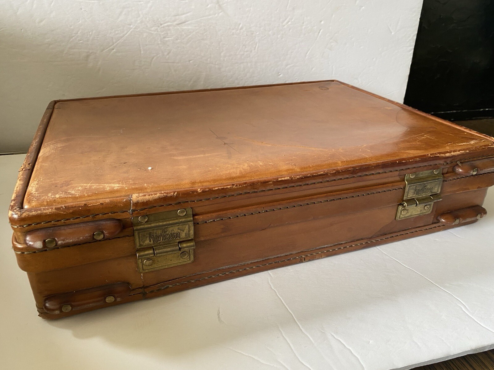Vintage Hartmann Belting Leather 18 Inch Attache Briefcase Brown