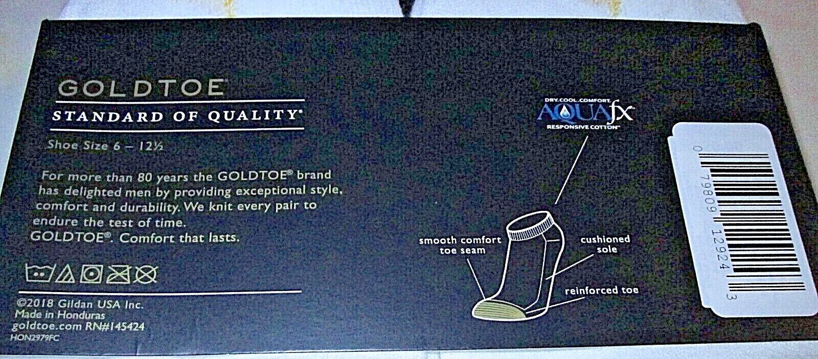 8 Pairs Mens Gold Toe Aqua FX Moisture Dry Cool Comfort Cotton Low Cut Socks