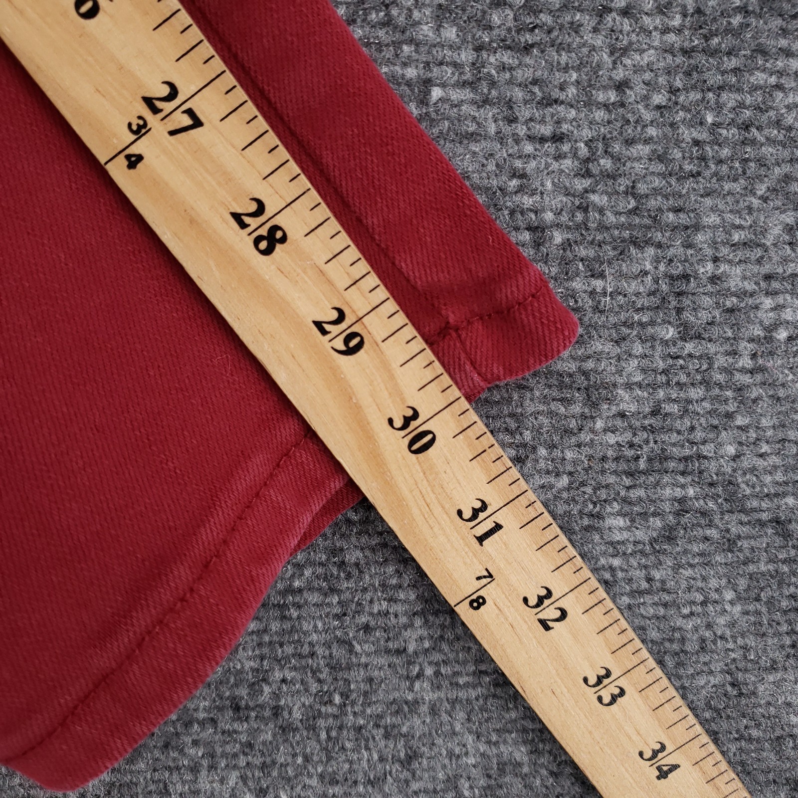 Judy Blue Scarlet Double Cuff Jogger Pants Womens 13×31 Red Garment Dyed Slim