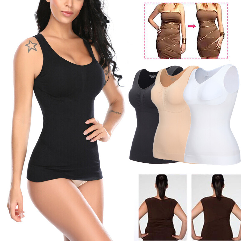 Women’s Genie Slimming Body Cami Shaper Vest Shapewear Tummy Waist Camisole Tops