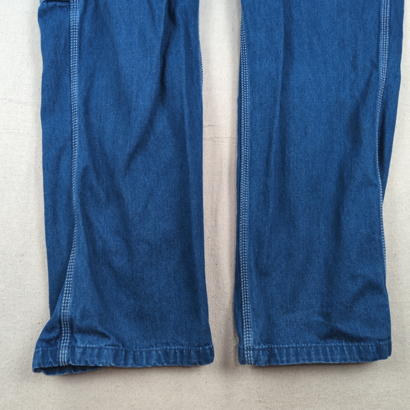 Liberty Overalls Mens 34×30 Blue Denim Utility Hammer Loop Carpenter Workwear