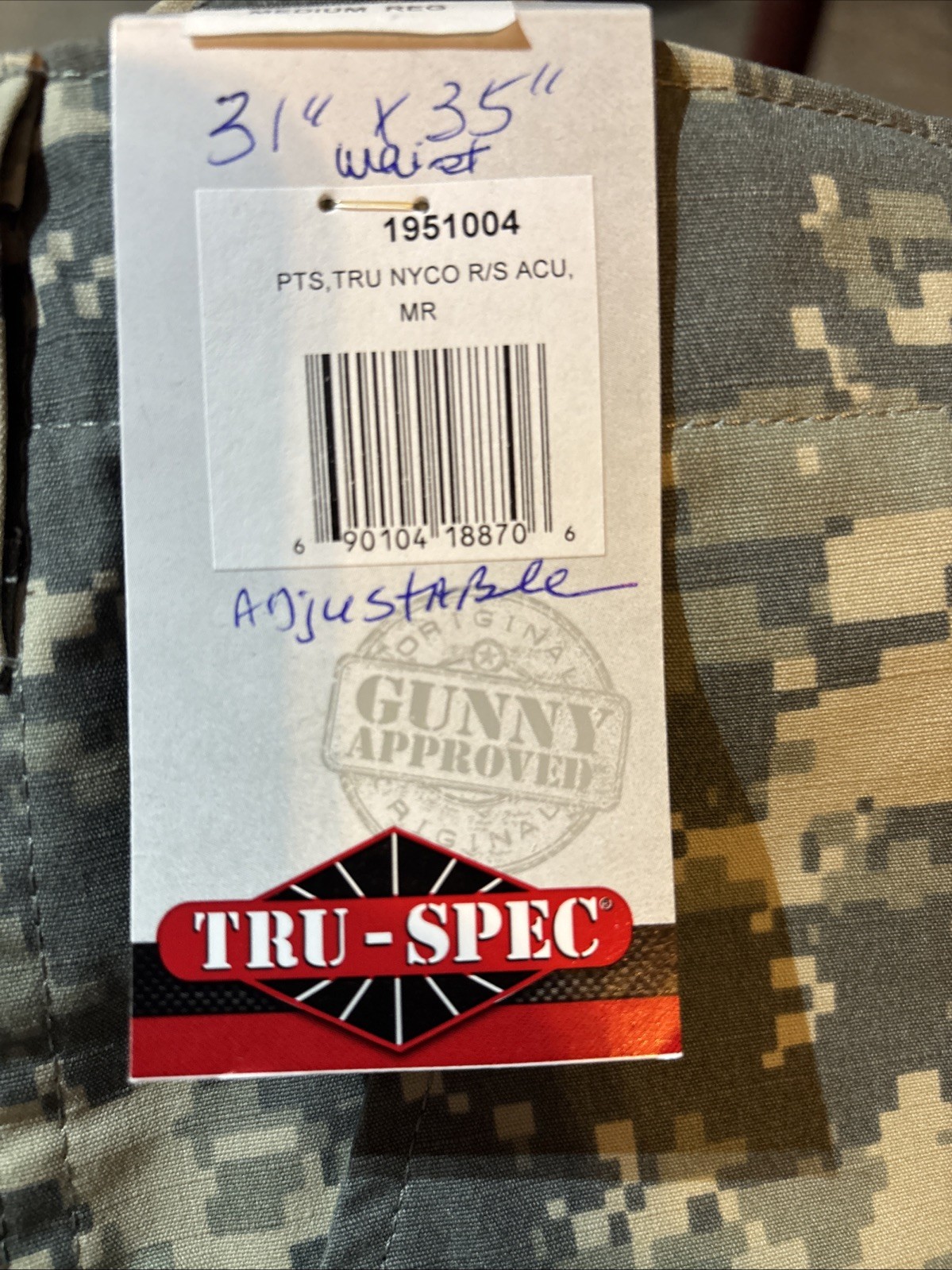 Tru-Spec Tactical Response Uniform Pants Sz Med Reg 1951004 PTS Nyco R/S ACU