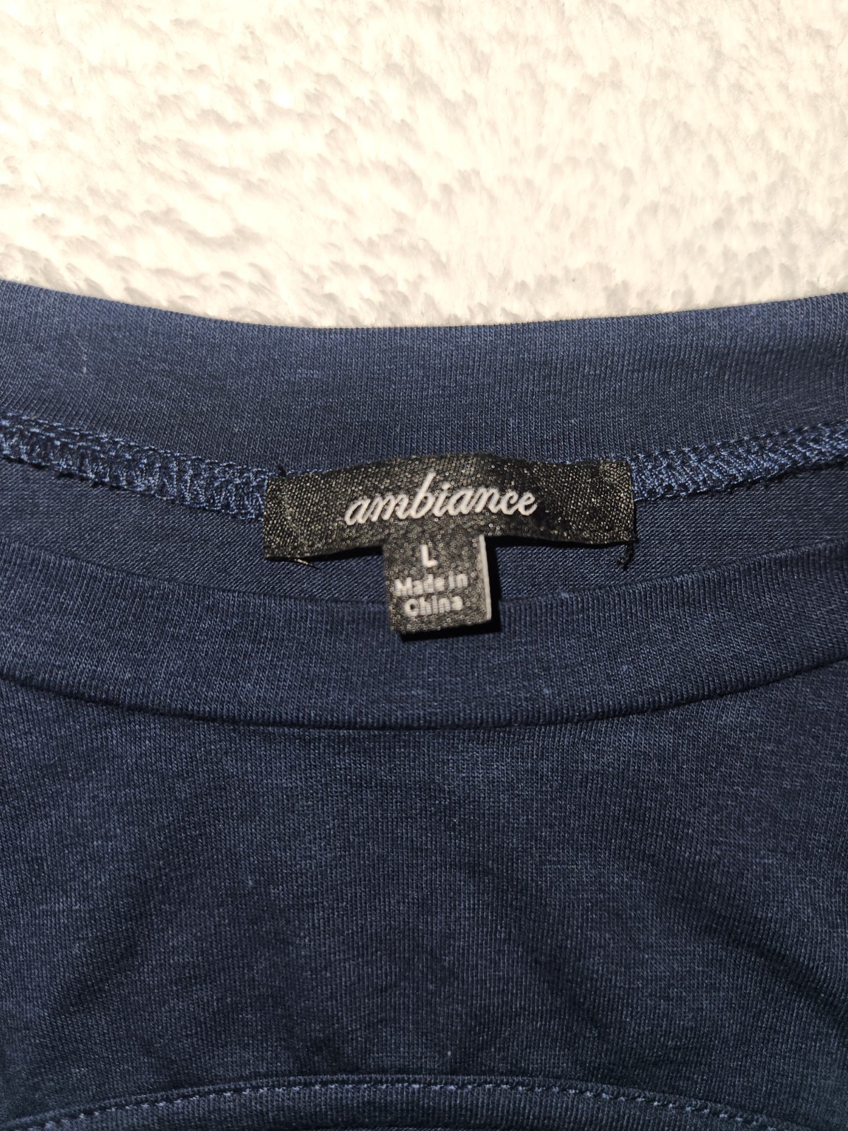 Ambiance Junior’s Size Large Navy Blue Crop Cut Out Top