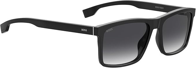 New Hugo Boss Men’s Rectangular Sunglasses BS 1036/S 0807/9O Black/Gray 58mm