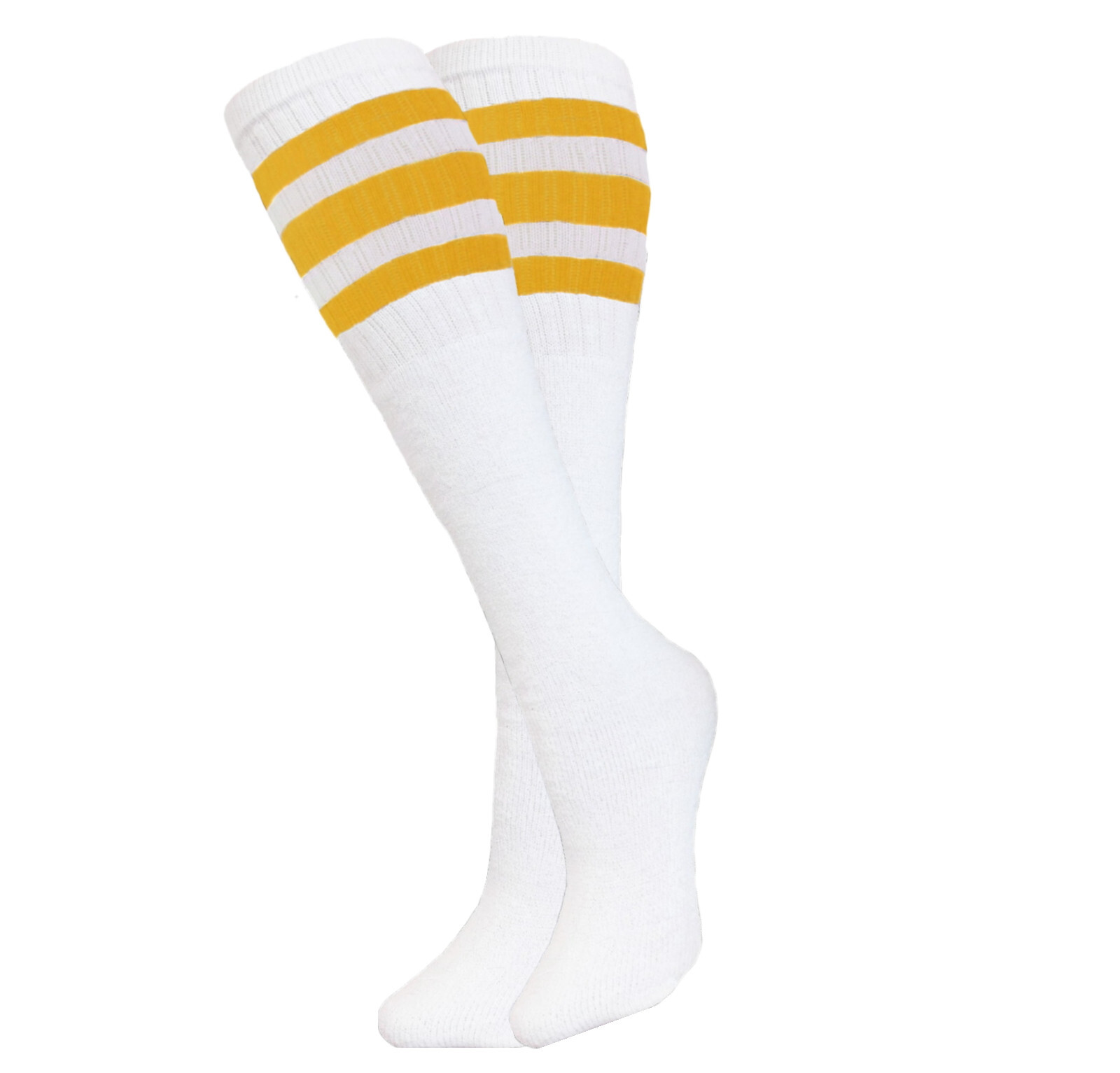 5 PK TUBE SOCKS COTTON ASSORTED COLOR STRIPES 22 INCH SPORTS SOCKS OLD SCHOOL