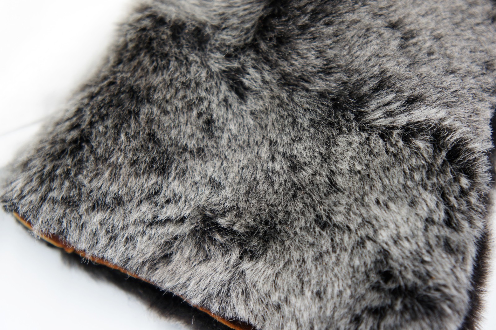 REAL GENUINE SHEEPSKIN SHEARLING LEATHER GLOVES UNISEX, COGNAC BROWN / ASH S-2XL