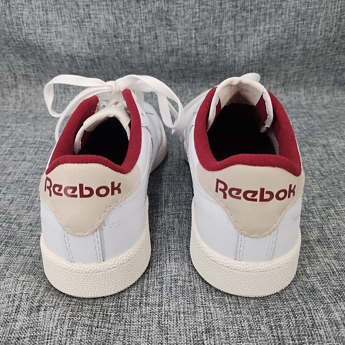 Reebok Club C 85 Men’s Size 7 White Classic Maroon Leather Sneakers