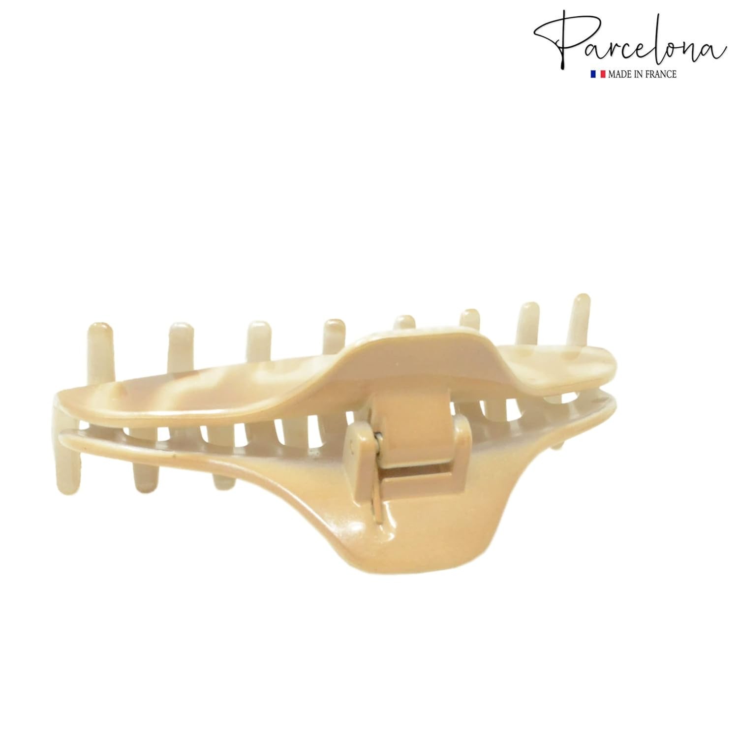 Parcelona French Boss Thin 3 1/2″ Medium Celluloid Jaw Hair Claw for Women