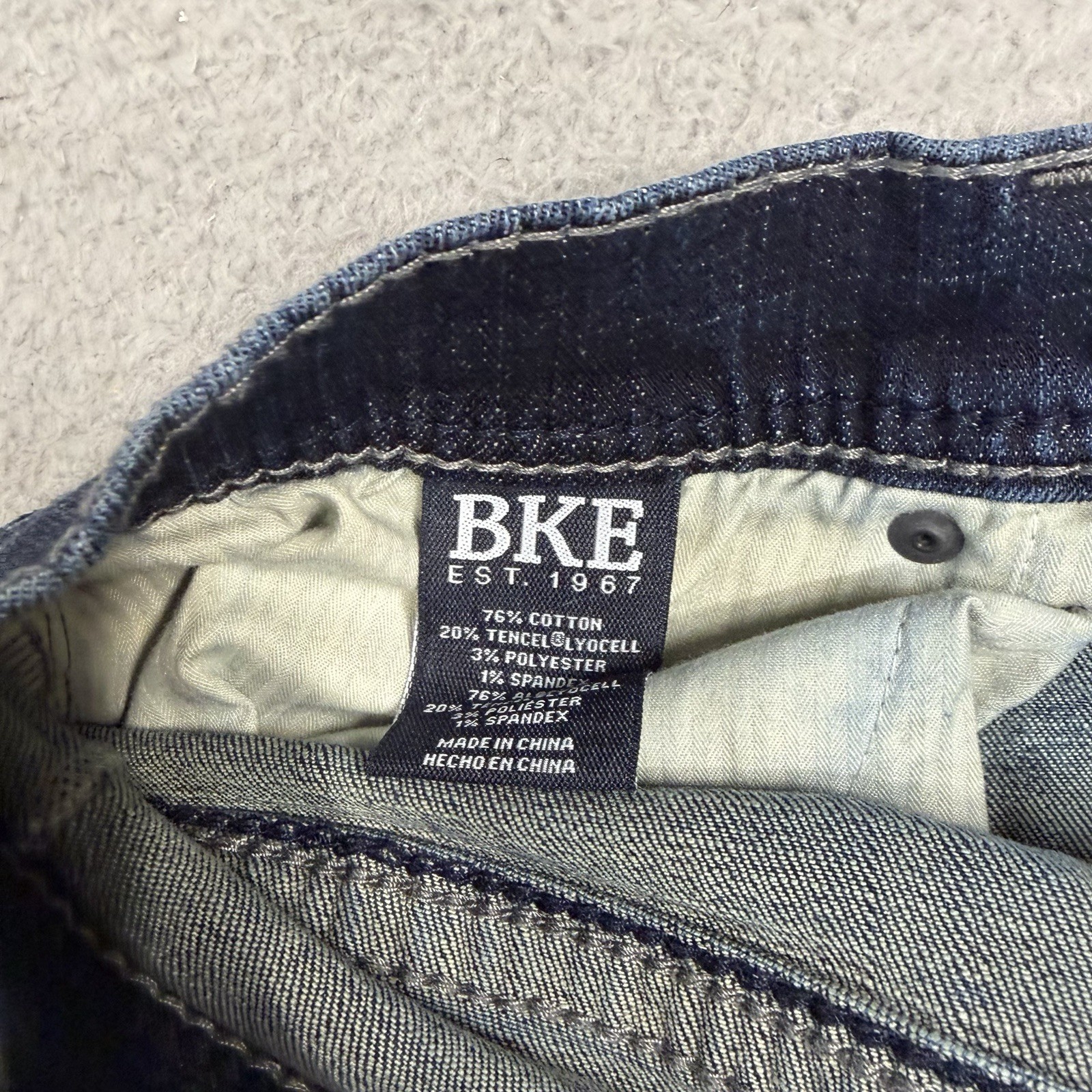 BKE Buckle Aiden Boot Leg Jeans Men 28 Blue Denim Dark Wash Pants Cotton 28×32