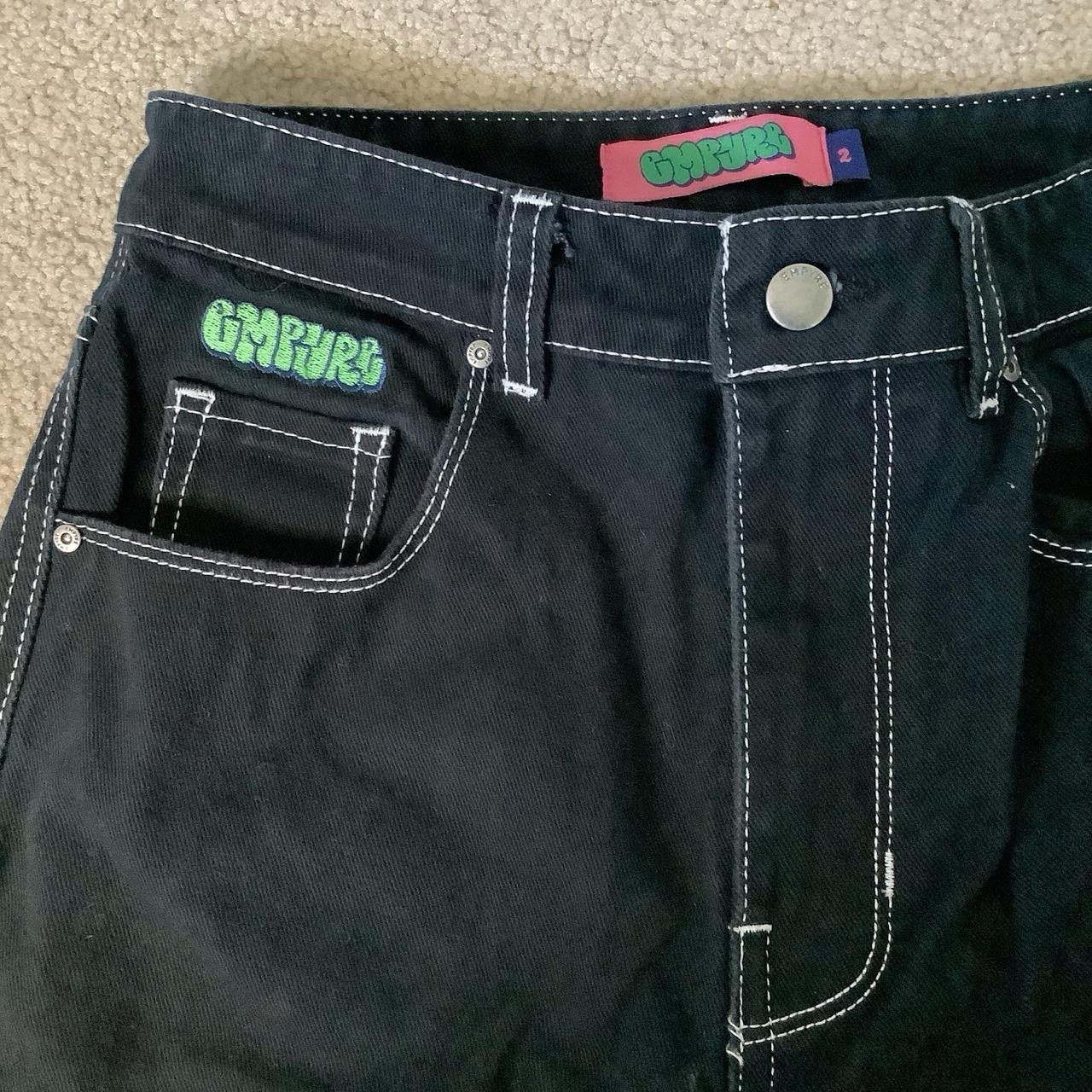 Empyre Black Straight Denim Jeans 5-Pocket Logo Accent