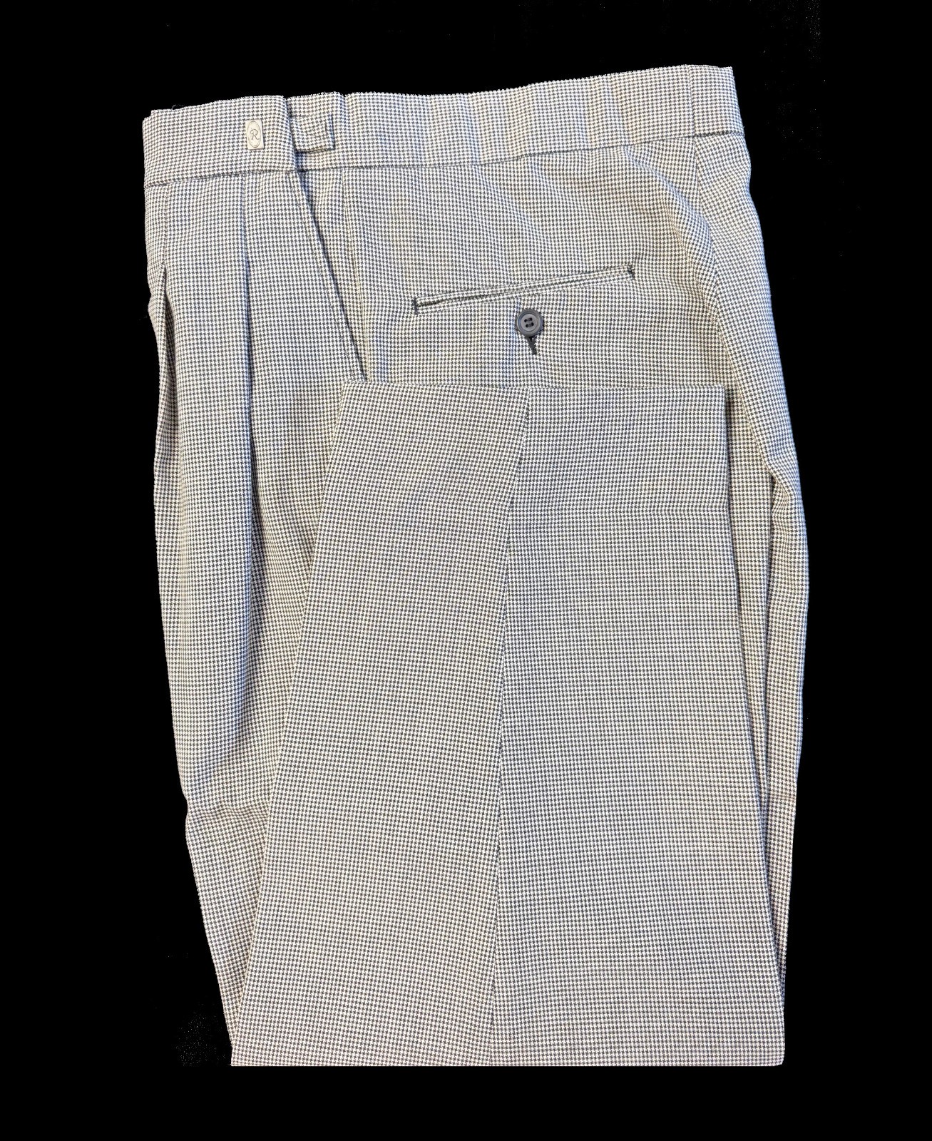 New Men’s Vintage Raffinati Houndstooth Pants Regular Rise 27-29″ Waist