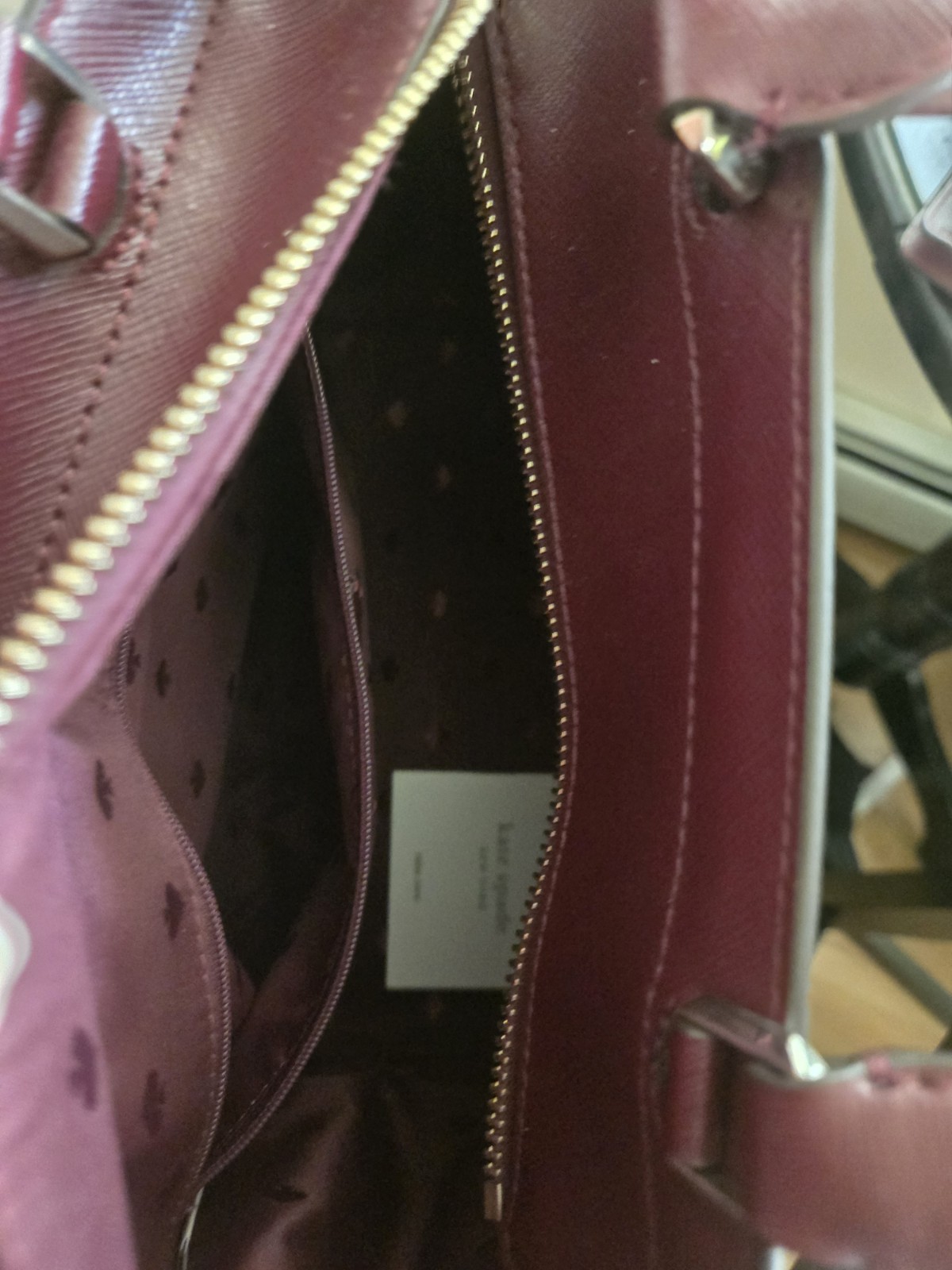 kate spade Staci Cameron Satchel Shoulder Tote Bag,Medium Burgundy and wallet