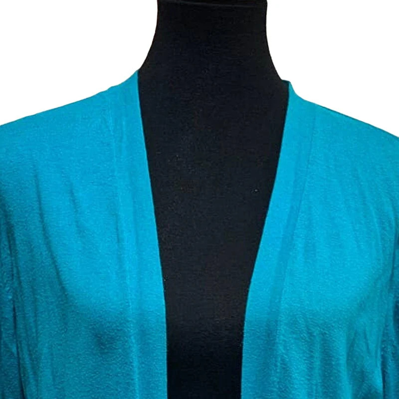 Old Navy XL Teal Green Long Sleeve Cotton Blend Open Cardigan Sweater