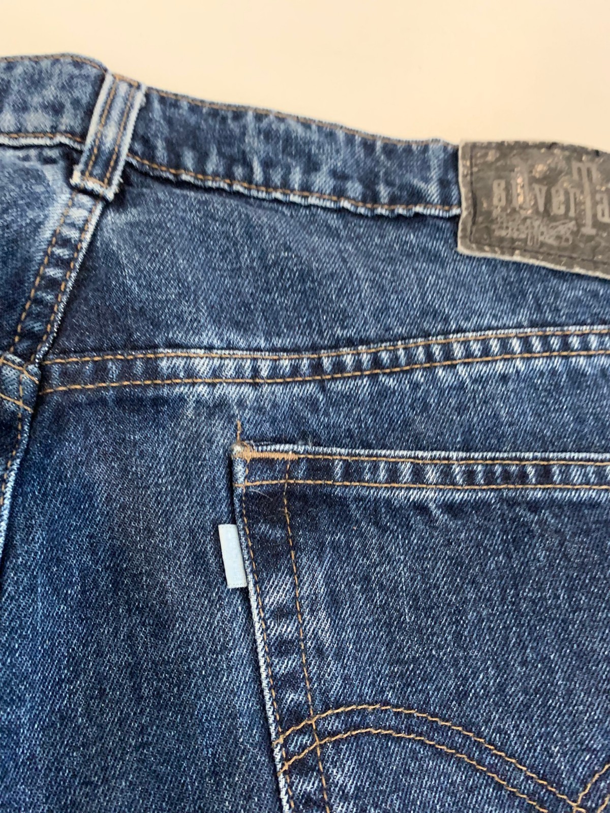 Vintage Levi’s Silvertab Jeans 42×27 Blue Baggy Y2K Skater Loose Grunge Tapered