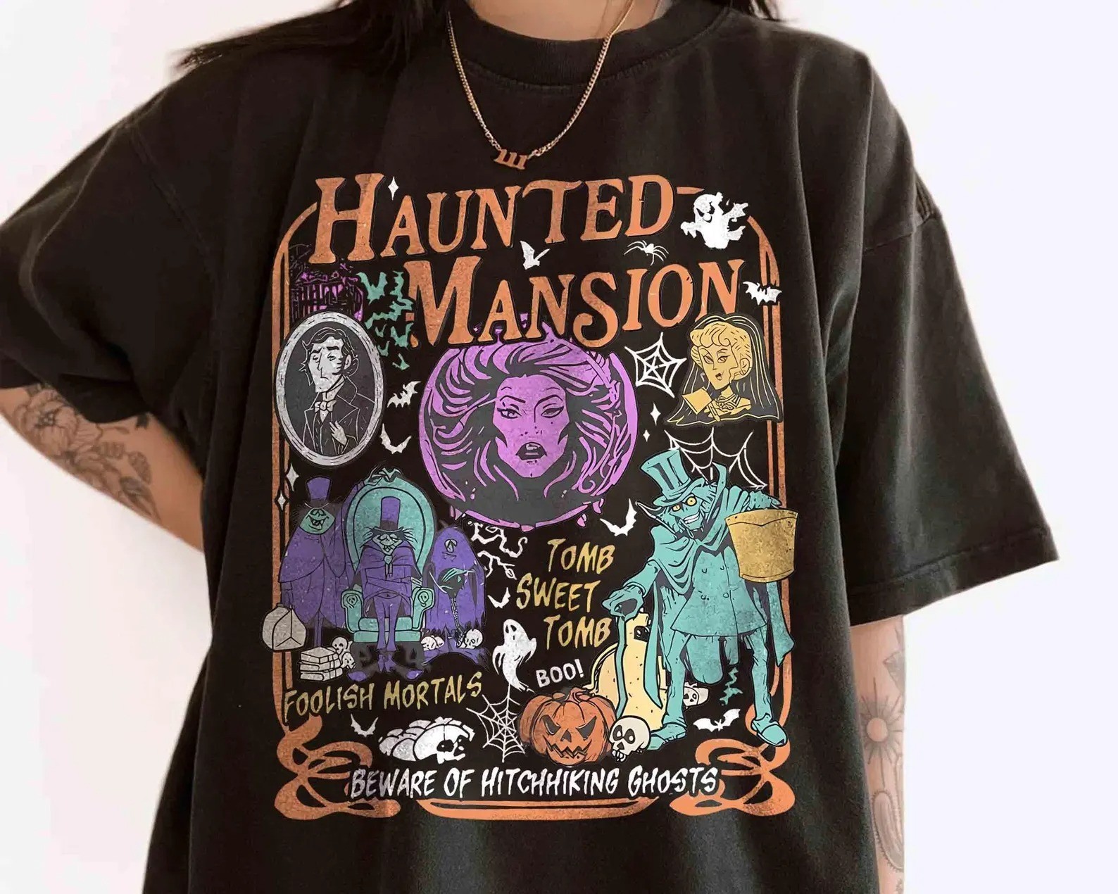 Retro Haunted Mansion Halloween Shirt, Vintage Foolish Mortals Comfort T-shirt