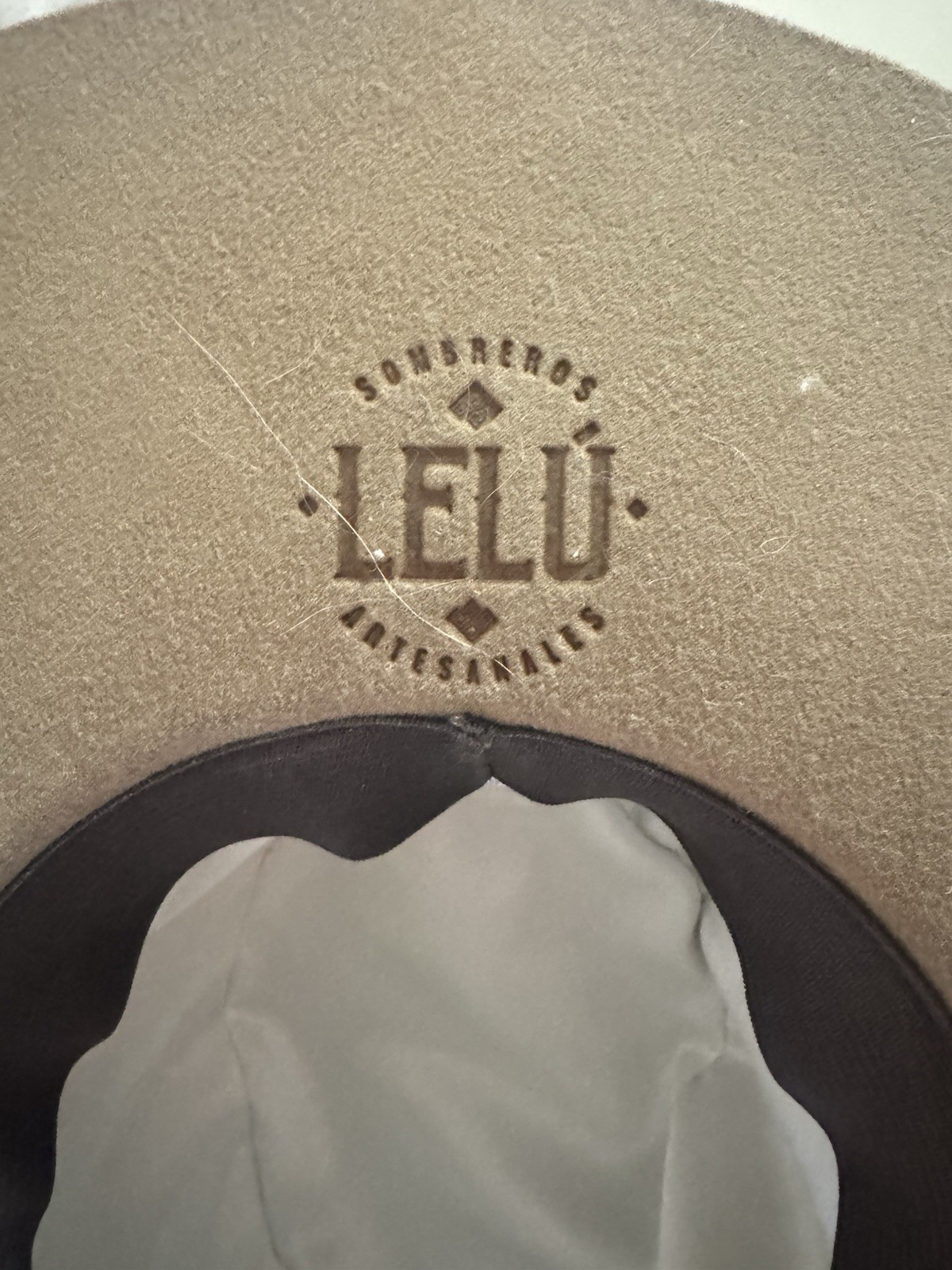 LELÚ Wide Brim Fedora Hat Solid Brown Yellow/Black Band Tassel Unisex 57