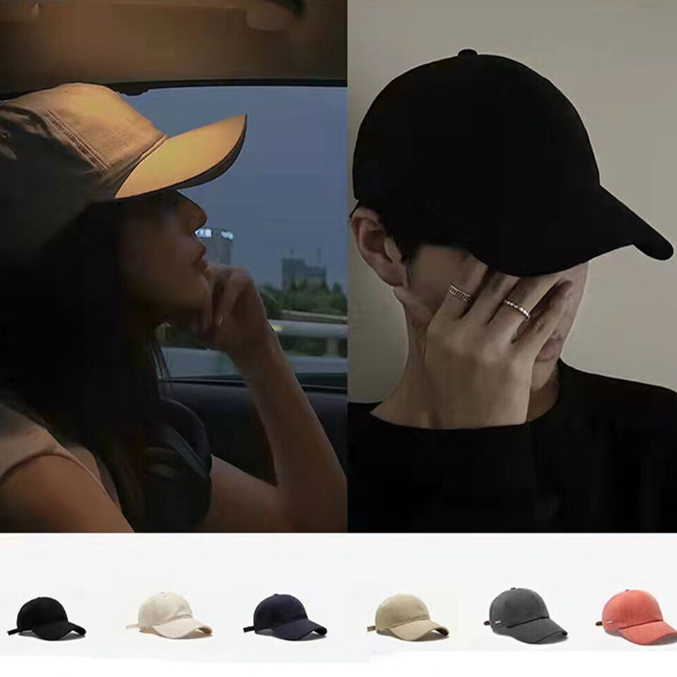 Plain Cotton Polo Style Blank Baseball Cap Solid Washed PC Adjustable Ball Hat