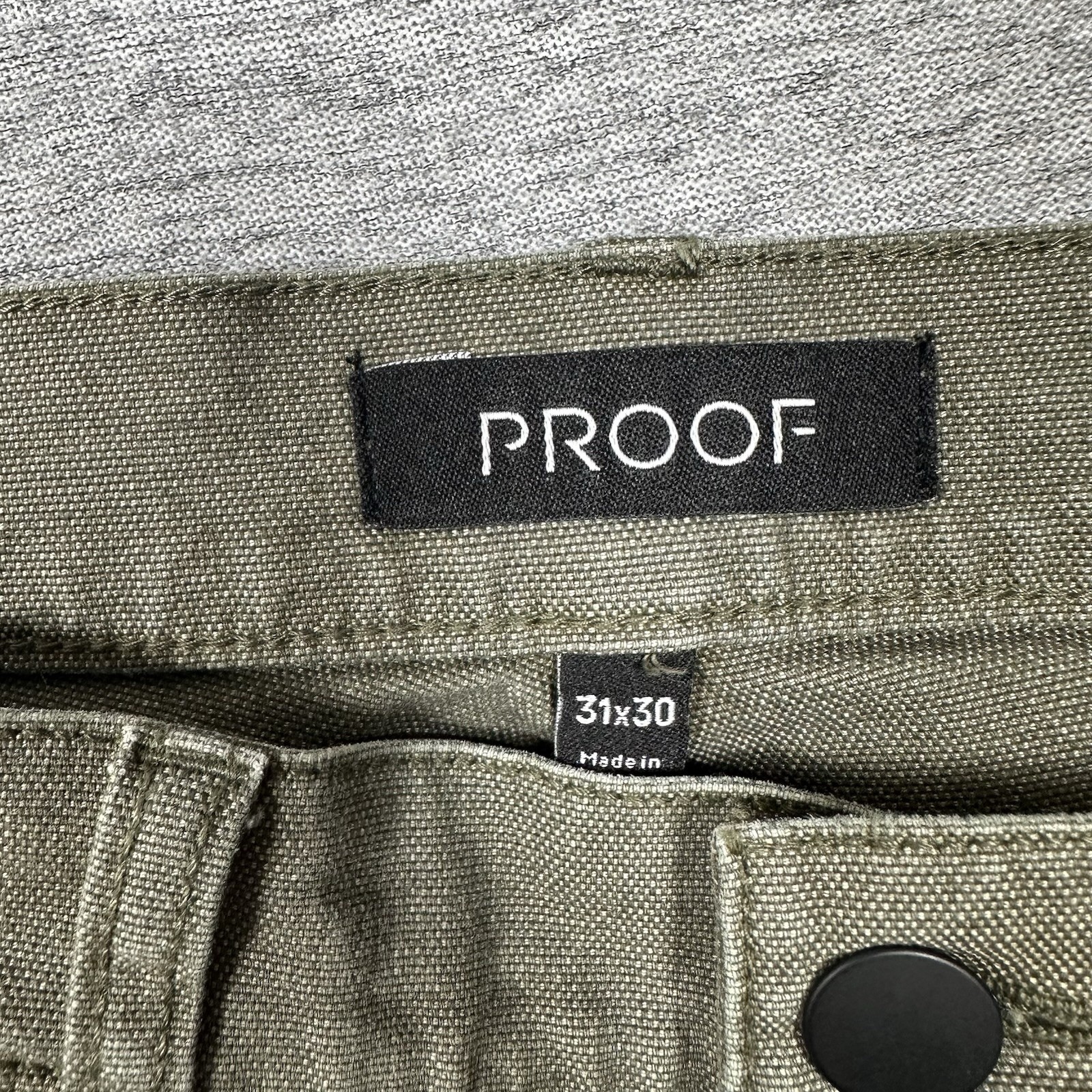 Proof Pants Mens 31×29 Green Rover Canvas Straight Travel Workwear Huckberry