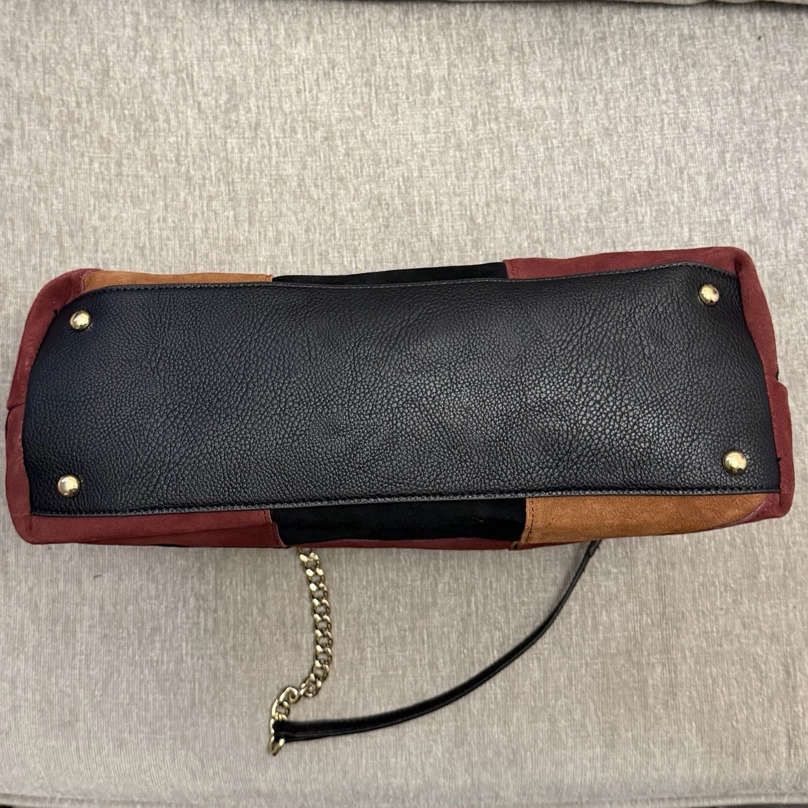 Emma Fox | Gorgeous Patchwork Leather/Suede Shoulder Bag