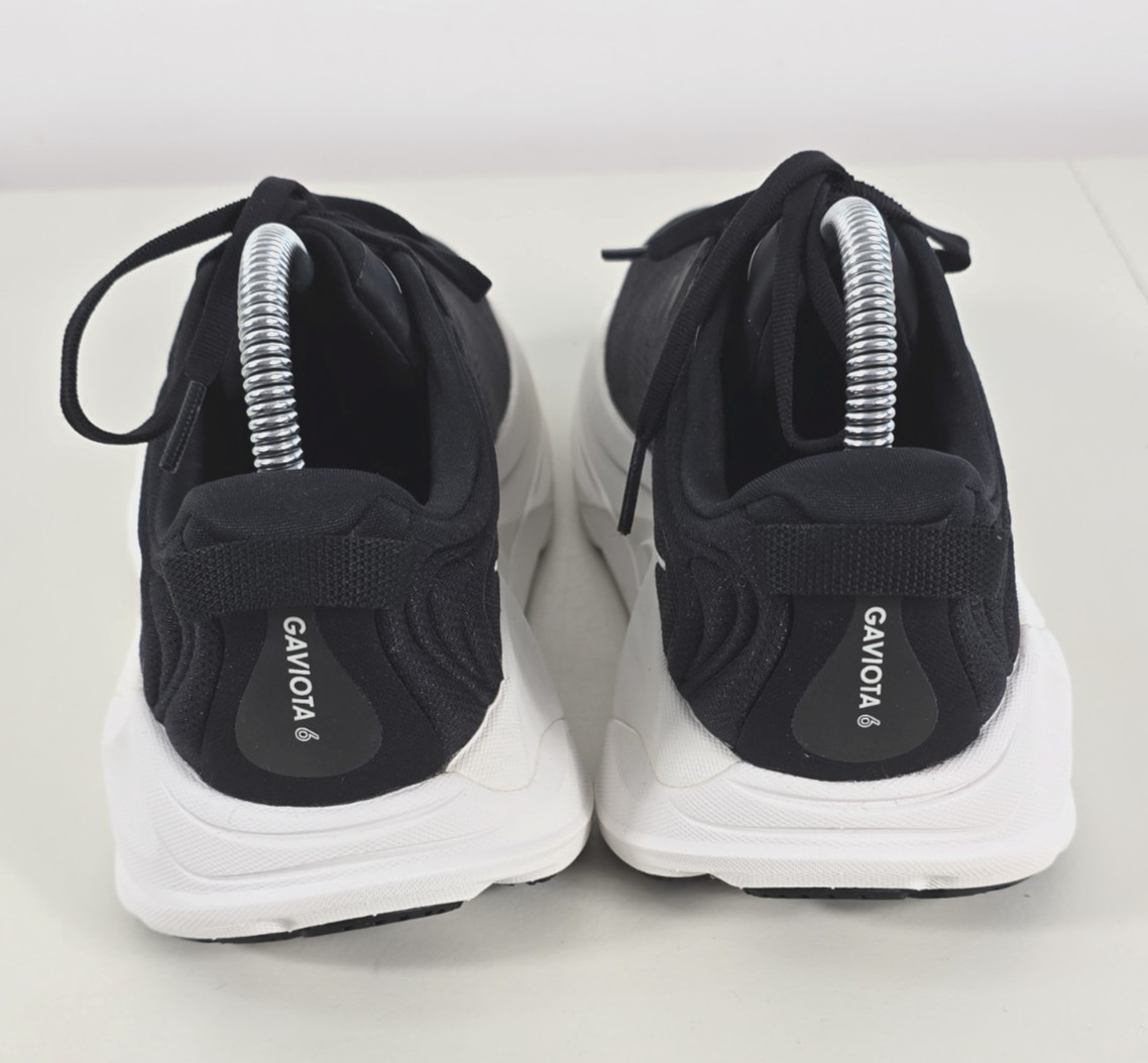 Hoka One One Womens GAVIOTA 6 Black White Running Sneakers Sz 7.5D WIDE