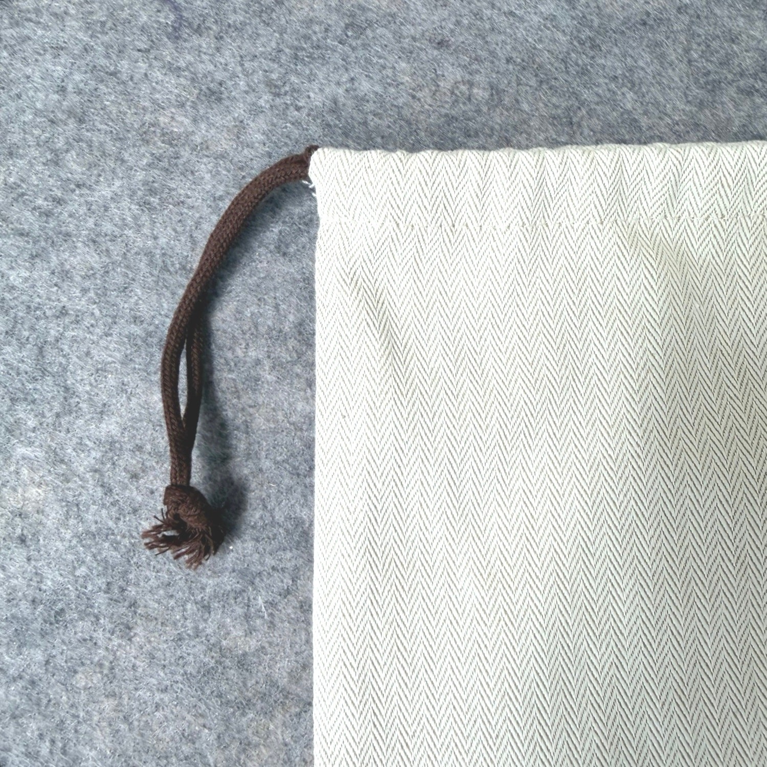 Authentic Hermes France Dust Bag Storage Gift Cream/Brown- 8.75″x15″
