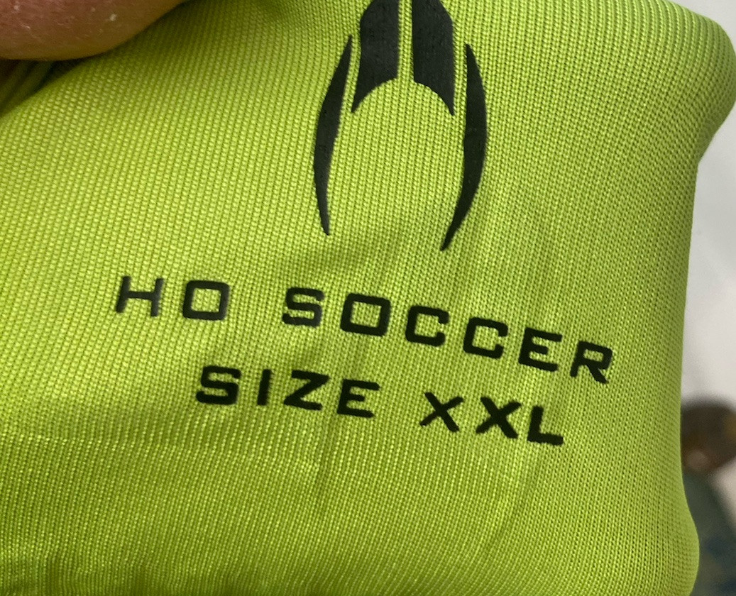 Ho Soccer Goalie Shirt Mens 2XL Green Never Beaten Long Sleeve Elbow Pads NEW