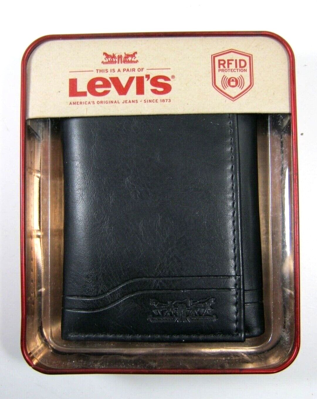 Levi’s Mens Trifold Security Leather Wallet RFID Blocking Select Color Style