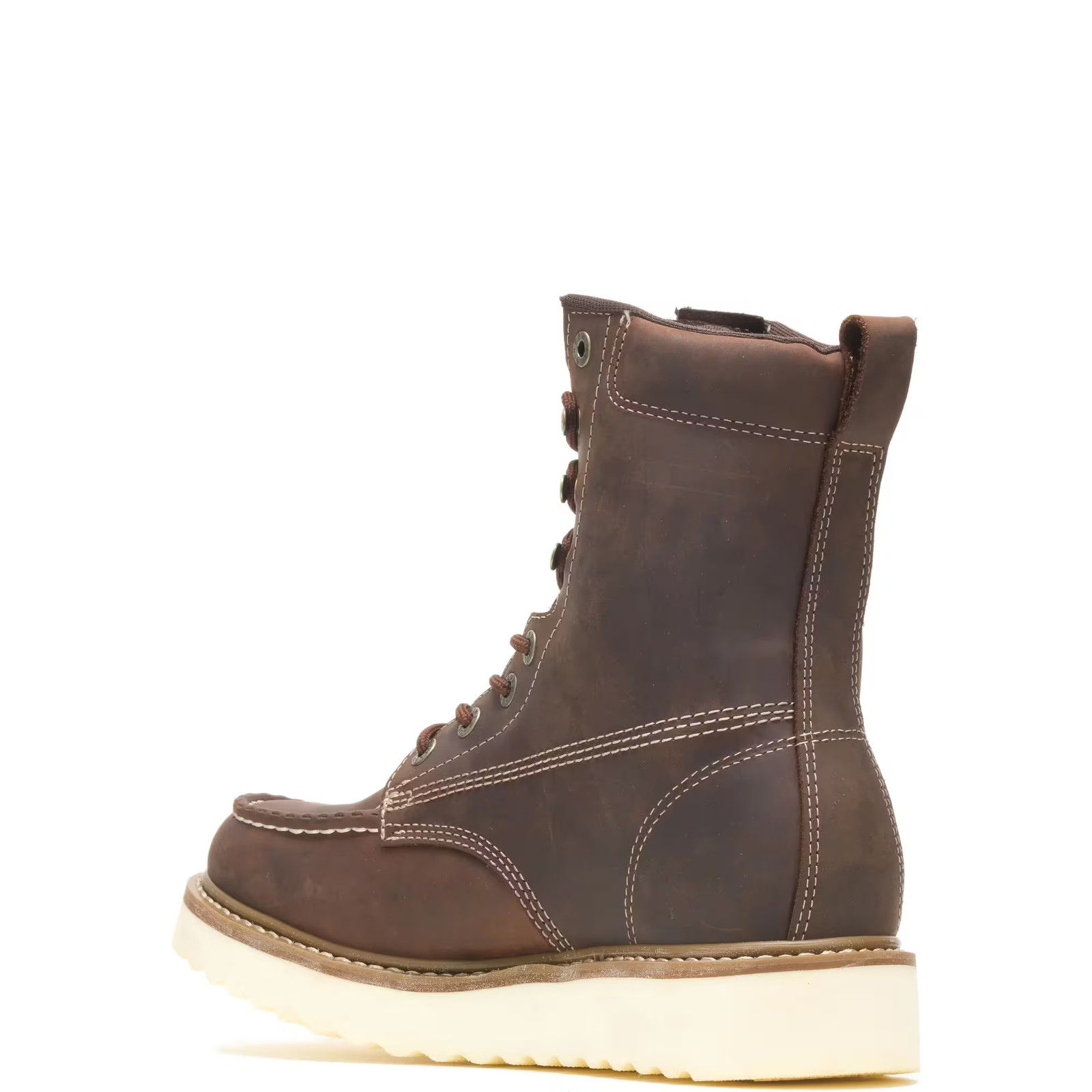 Wolverine Men Loader 8″ Steel-Toe Wedge Boot Work Shoes Leather