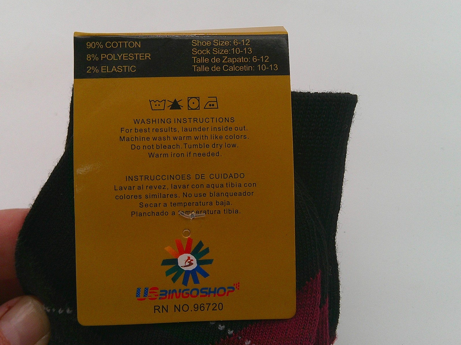 USBINGOSHOP Socks Mens Size 10-13 Multicolor Crew Mid Calf Argyle Dress Lot Of 6