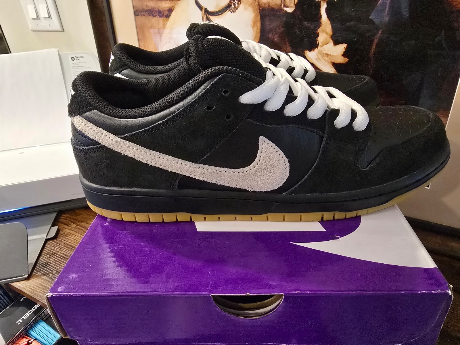 Nike Dunk Low Pro SB Black White Gum Men’s HF3704-003 Men’s Size 10 US NEW