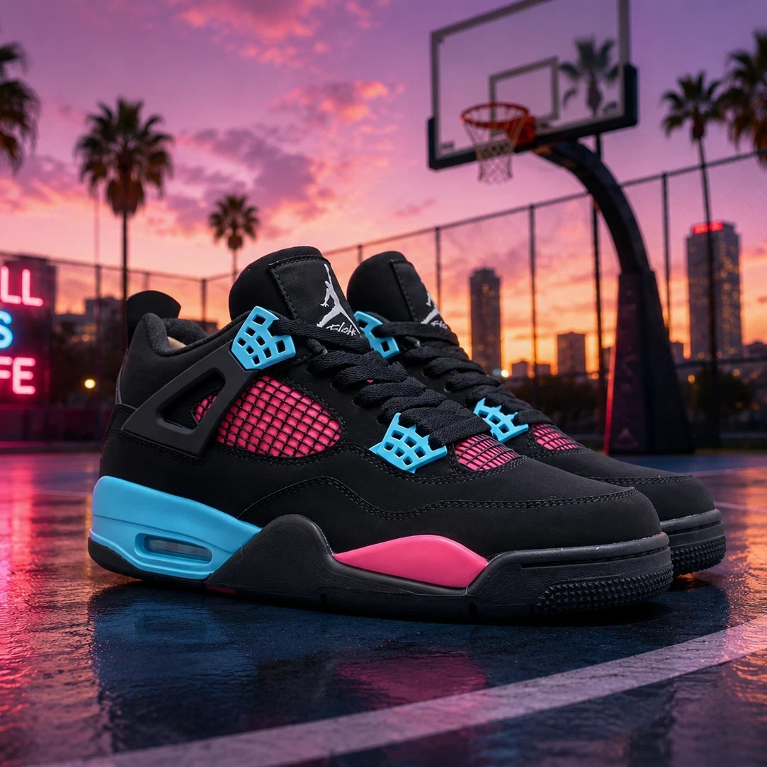 Jordan 4 Pink Blue Thunder Men’s Size US 7-12 NEW