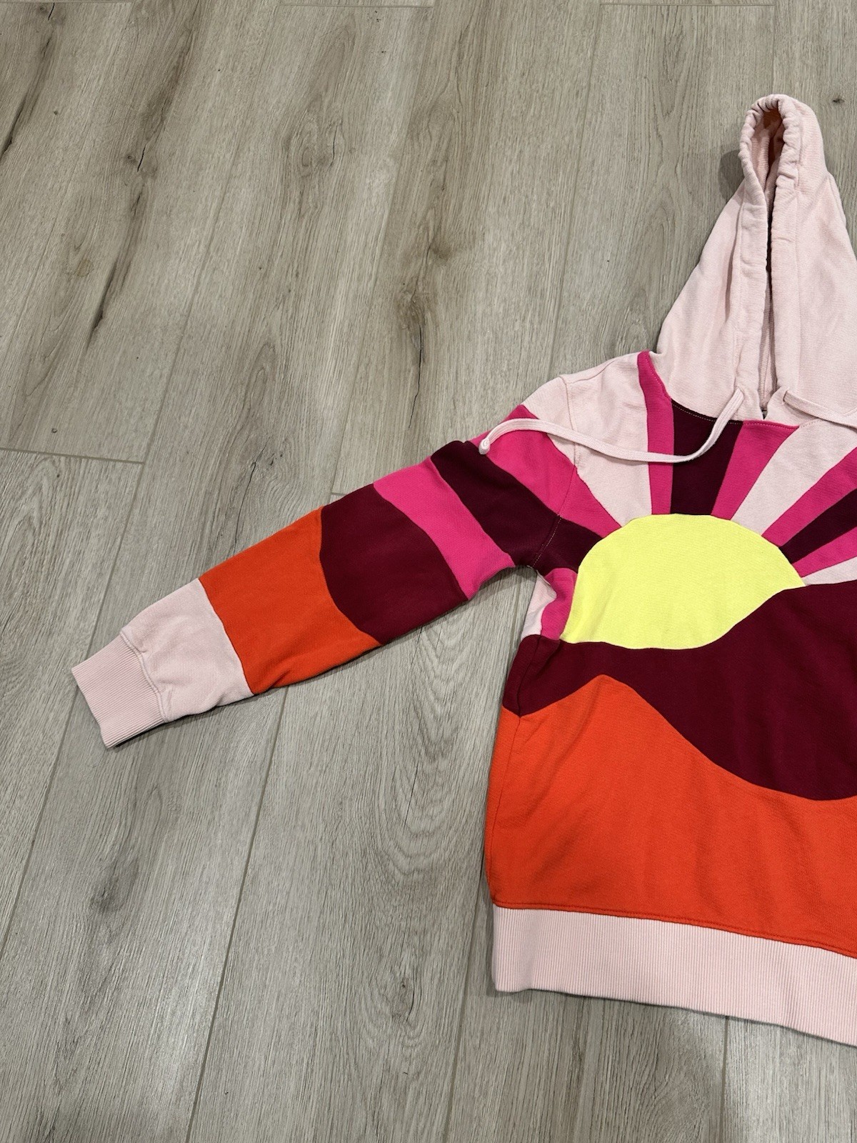 Faherty Soleil Hoodie Sunrise Sunset Graphic Pullover Sorbet Sahara Sun Sz XS