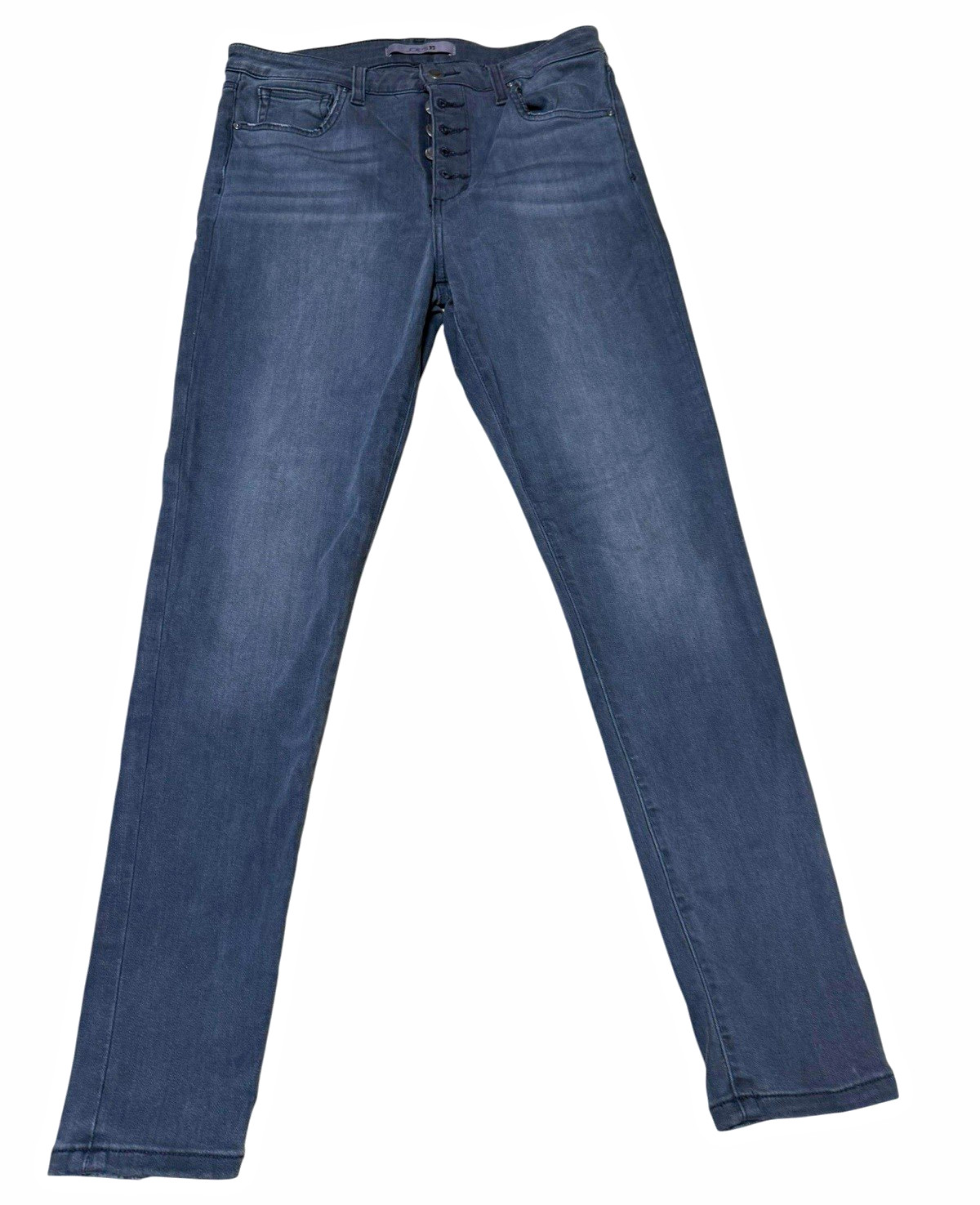 Joe’s Jeans Gray Denim Straight Jeans Button Fly 5-Pocket Coin Pocket Logo