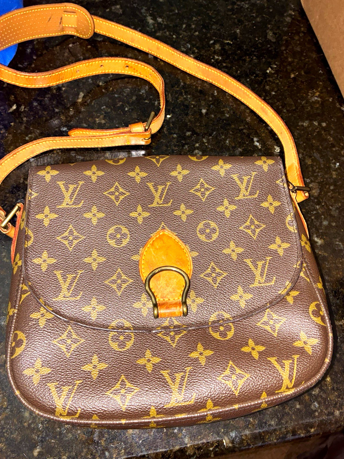 Authentic Louis Vuitton Saint Cloud Monogram Crossbody Bag Vintage Entrupy COA